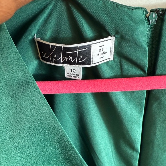 #523 DB Studio Celebrate Flutter Satin Ruffle Dress size 12 NWT - Picture 2 of 14